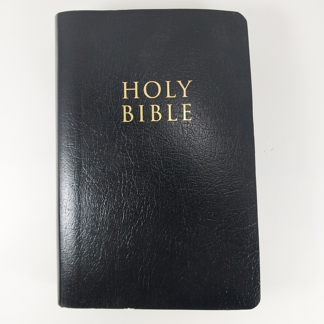 Bible Zondervan King James Version Blk Top Grain Leather 2002 Red Letter Edition