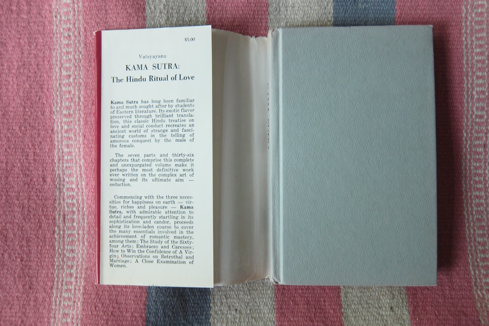 Vintage 1963 Kama Sutra: The Hindu Ritual of Love DJ Vatsyayana Hardcover DJ