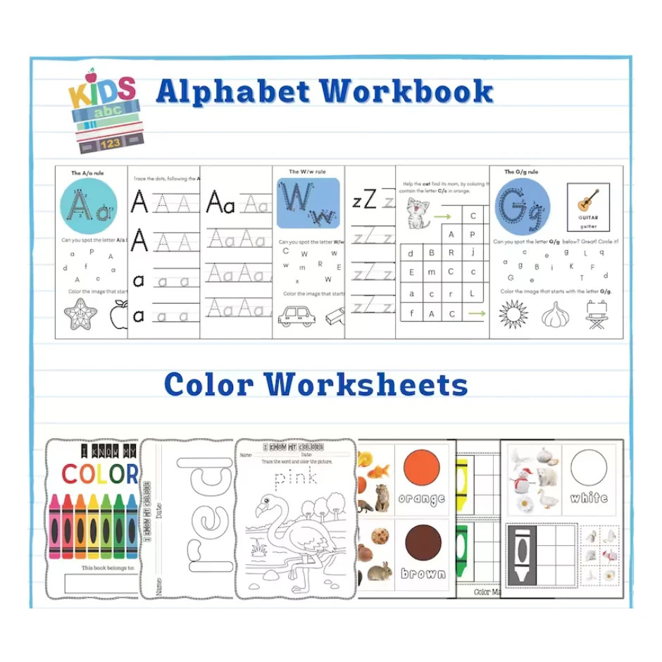 Preschool Kindergarten Mega Bundle 900++ pages – alphabet colour number kid