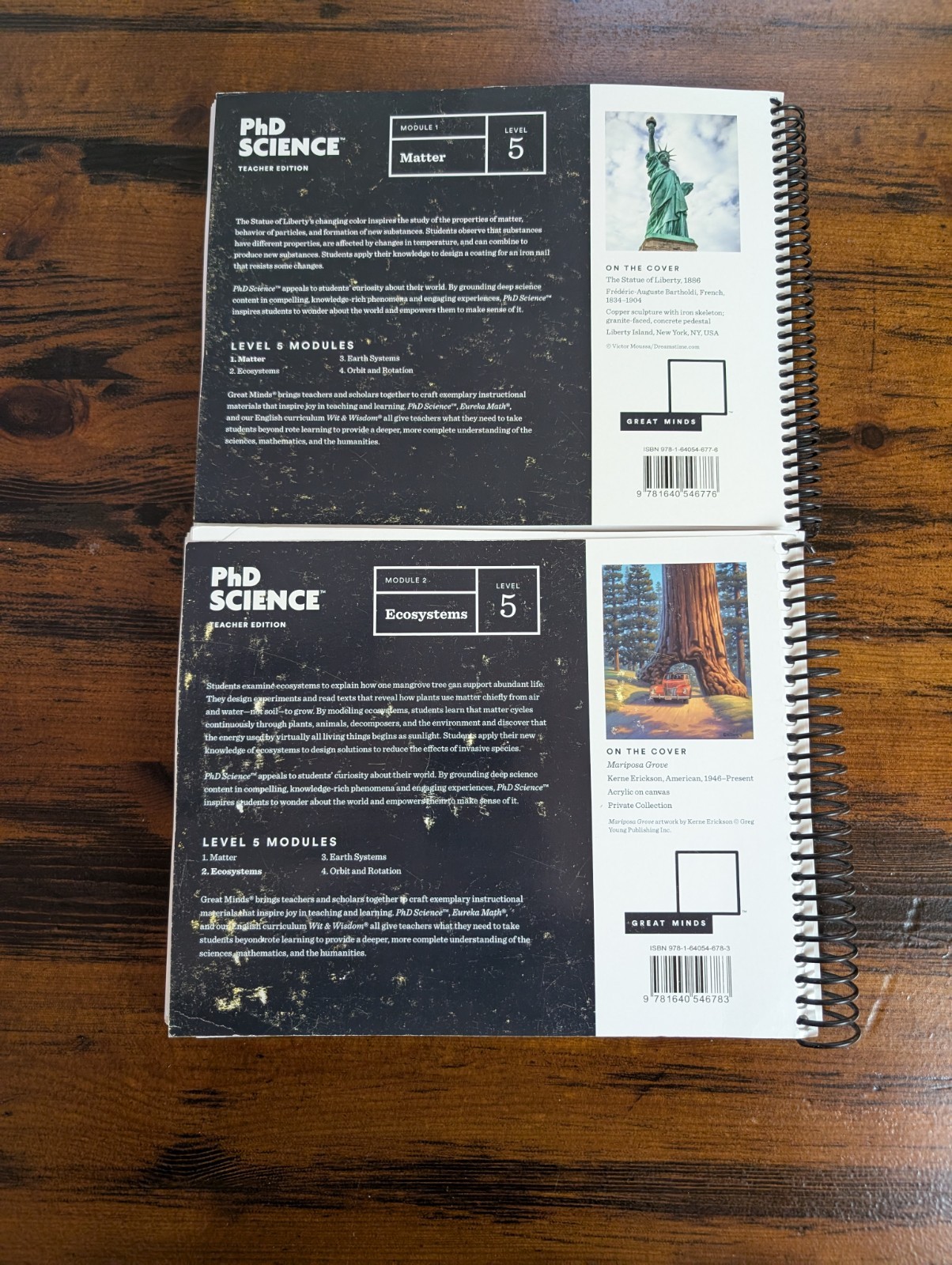 PhD Science: GREAT MINDS Level 5 Modules 1 & 2 Teacher Editions, HS Curriculum