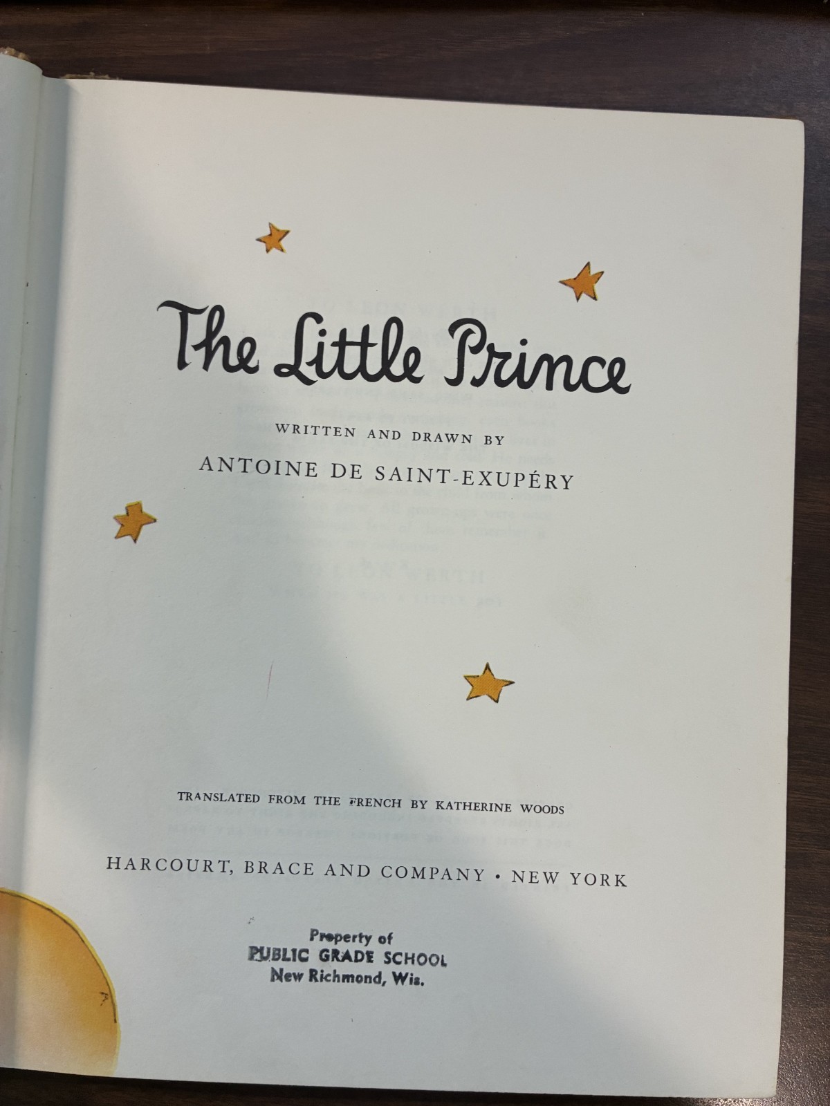 The Little Prince-1943 vintage school library book