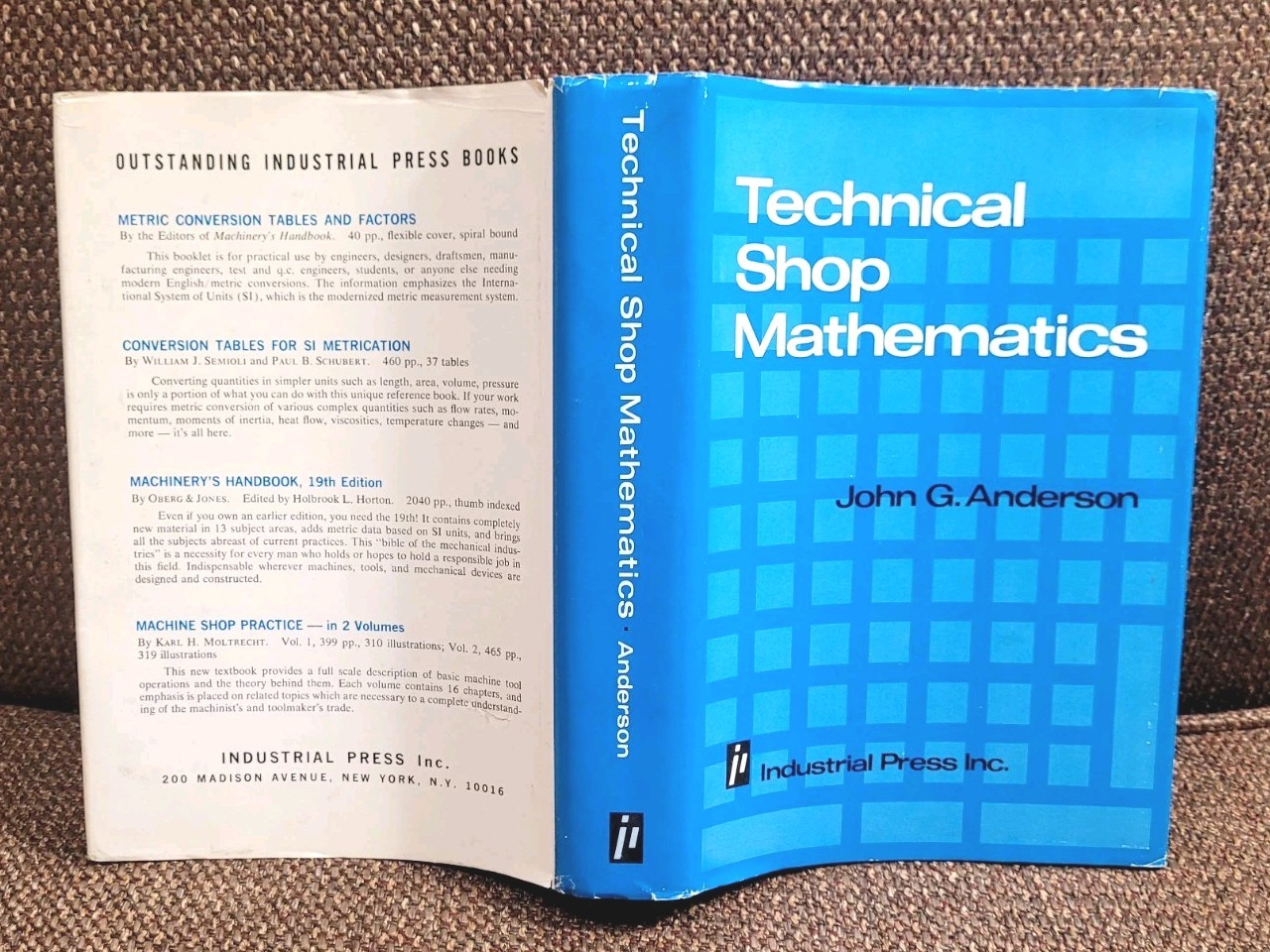 1974 Technical Machine Shop Mathematics by Anderson, John G. + DJ Review Copy