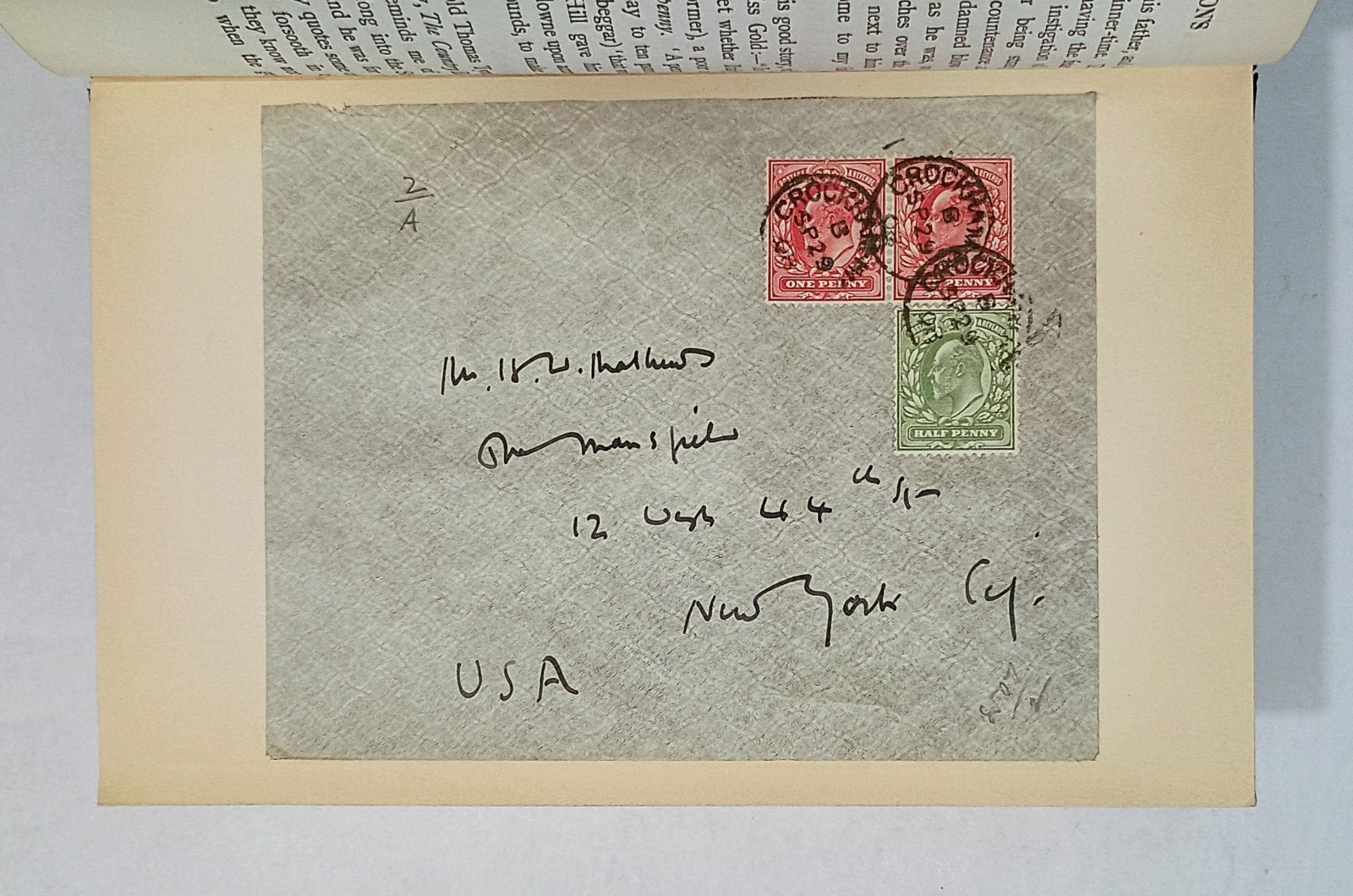1908 Over Bemertons by EV Lucas – TIPPED-IN LETTERS, Printers Stamps, PROVENANCE