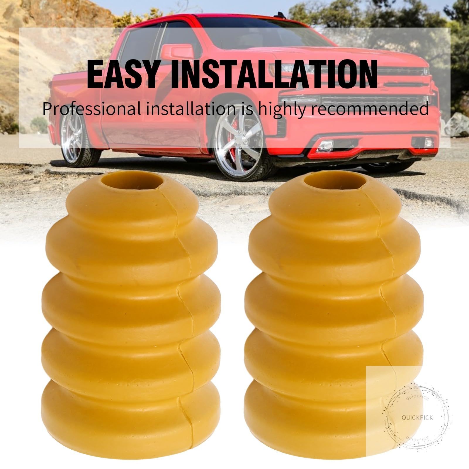 2pcs Yellow Rear Bump Stops Replacement for Chevy Silverado 1500 2007-2019
