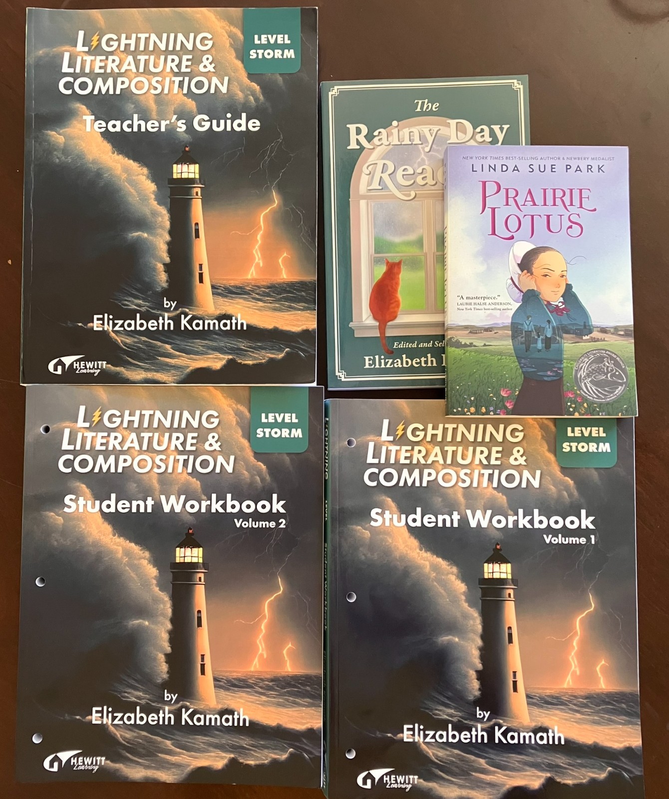 Lightning Lit & Comp: Level Storm Vol 1 & 2(middle school grades) Homeschool Set