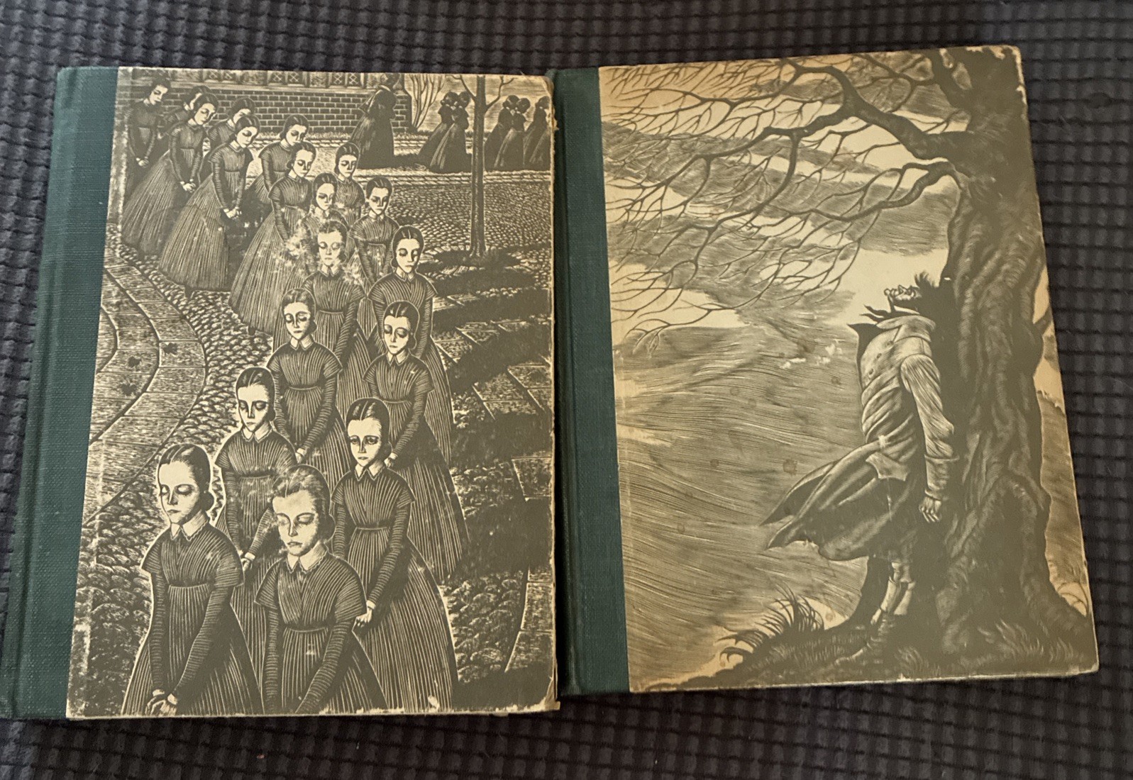 Jane Eyre Wuthering Heights Charlotte Emily Bronte 2 Book Set 1943 Random House