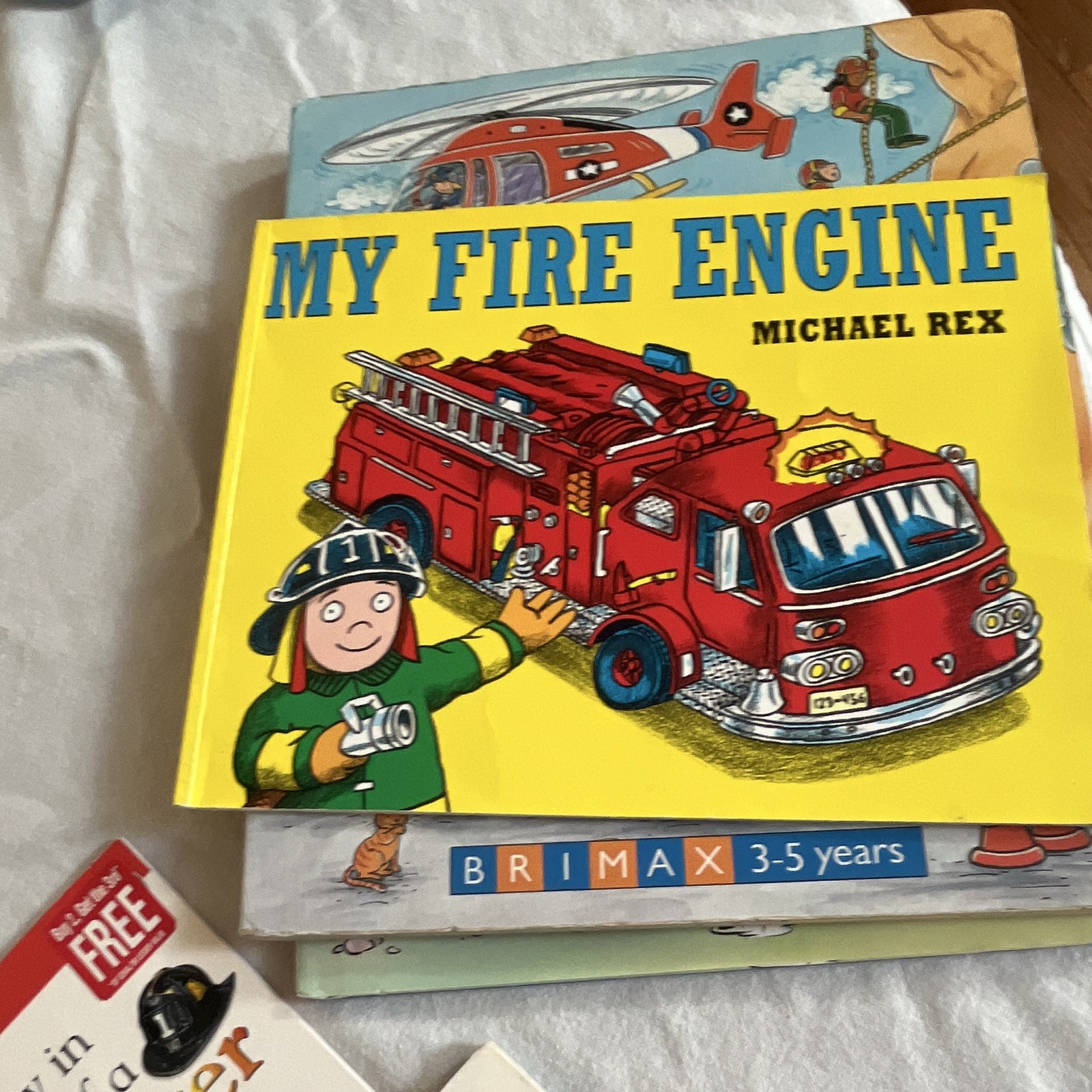Firefighter & Fire Engine Picture Book Lot Illustrated