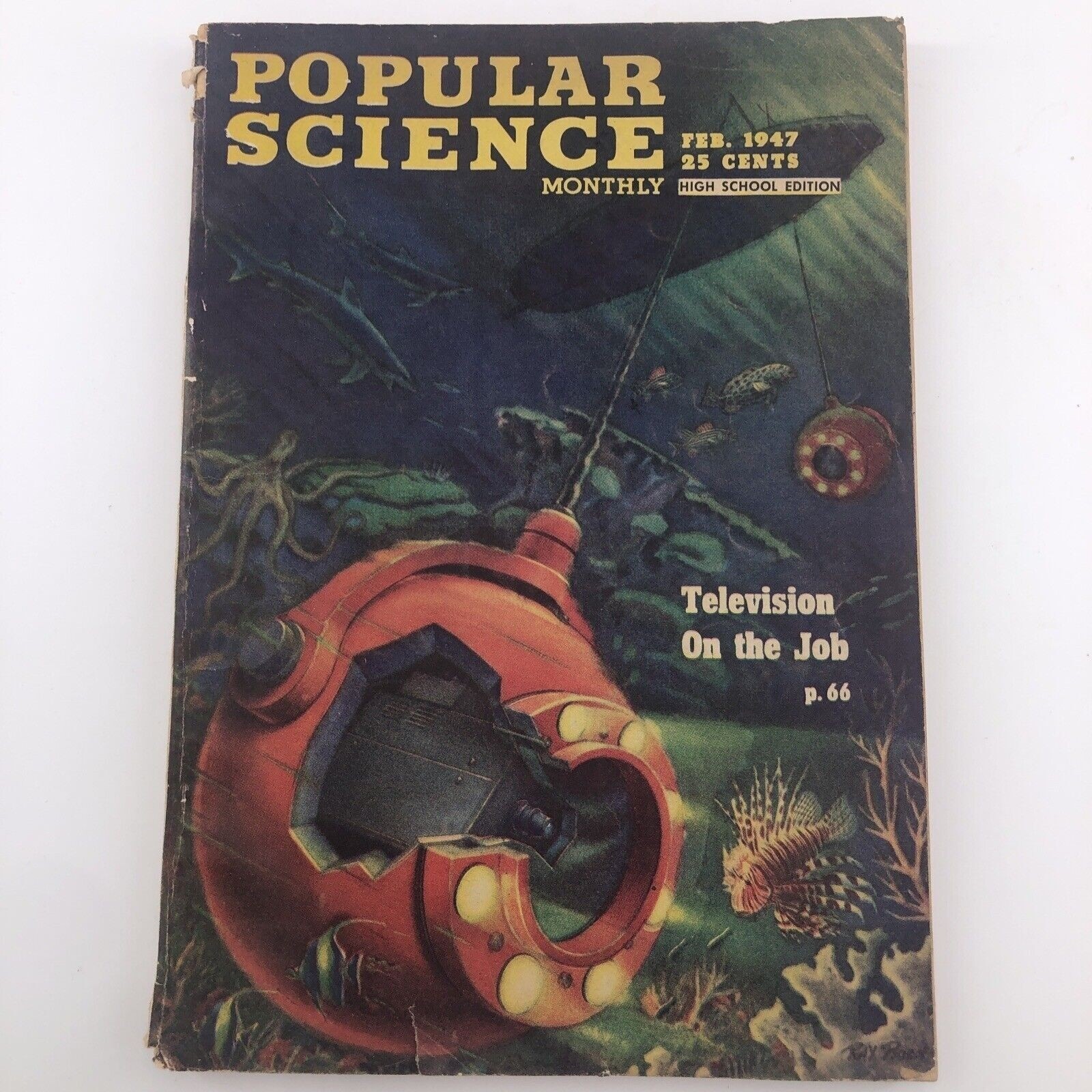 Popular Science Monthly February 1947 Supersonic Flight Aviation Jets WWII