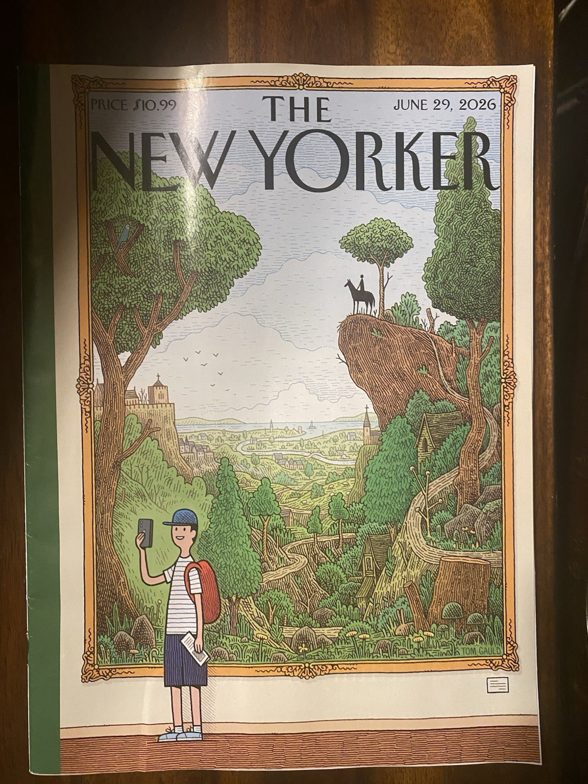 The New Yorker Magazine June 29, 2026 “Landscape Portrait” by Tom Gauld ~ New