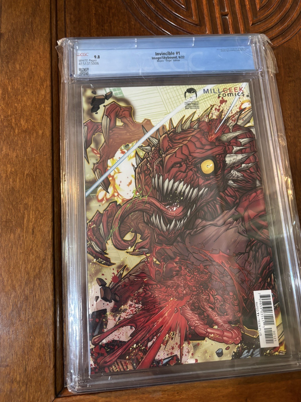 INVINCIBLE 1 (2022) JONBOY MEYERS VIRGIN VARIANT, COMIC TOM EXCLUSIVE! CGC 9.8