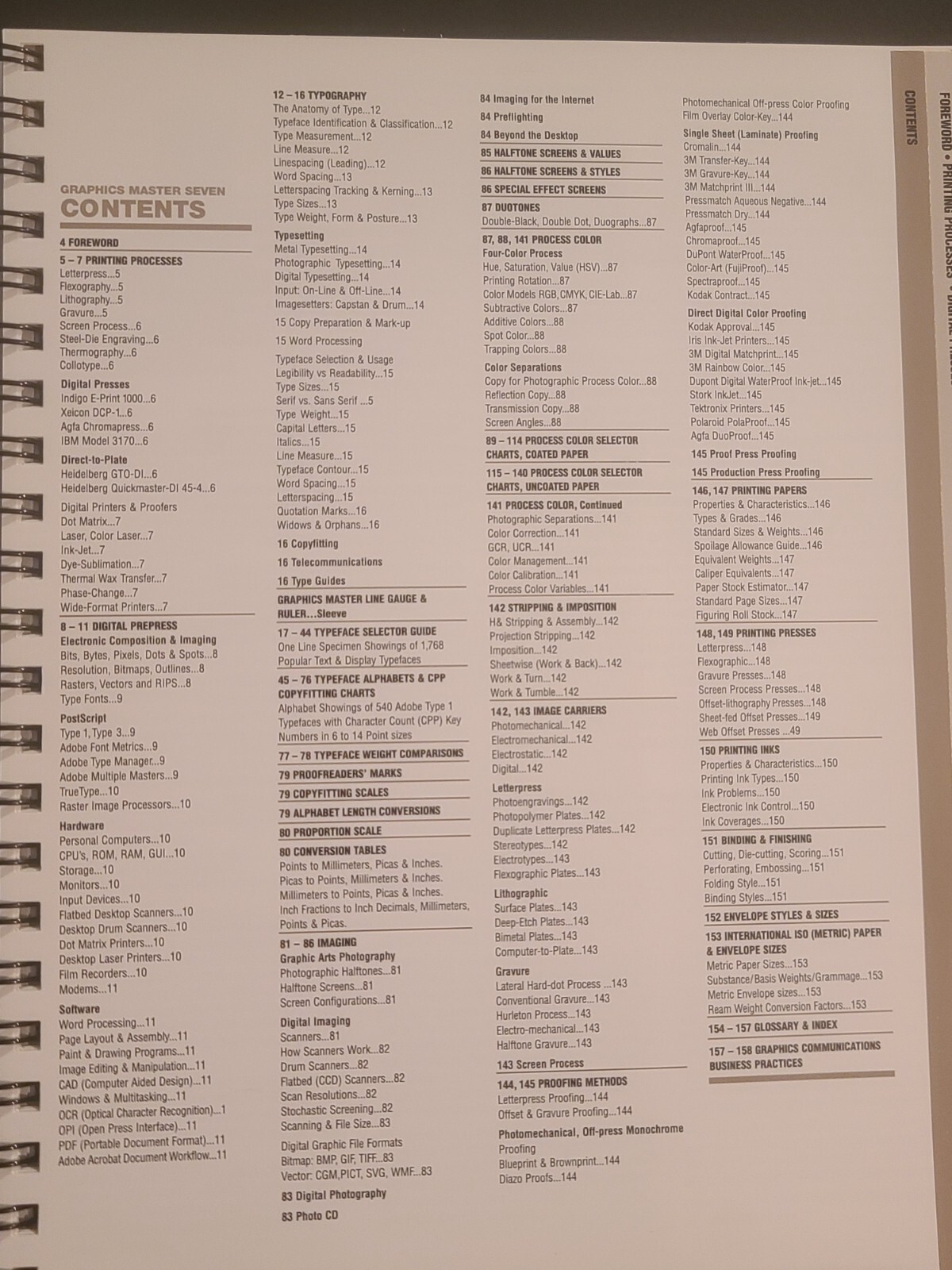 Graphics Master Seven One-Volume Workbook of Planning Aids References 158 Pages