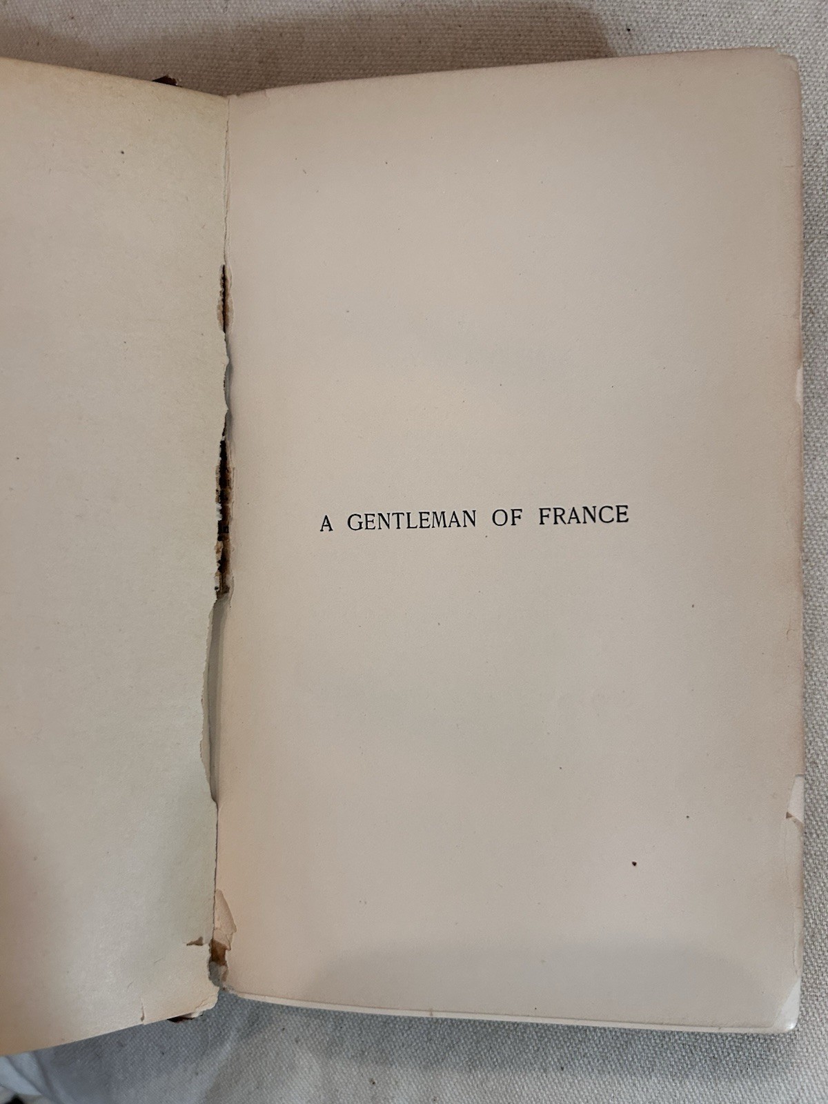 A Gentleman of France Weyman 1895 Kyrle Bellew Playbill Inscription Antique