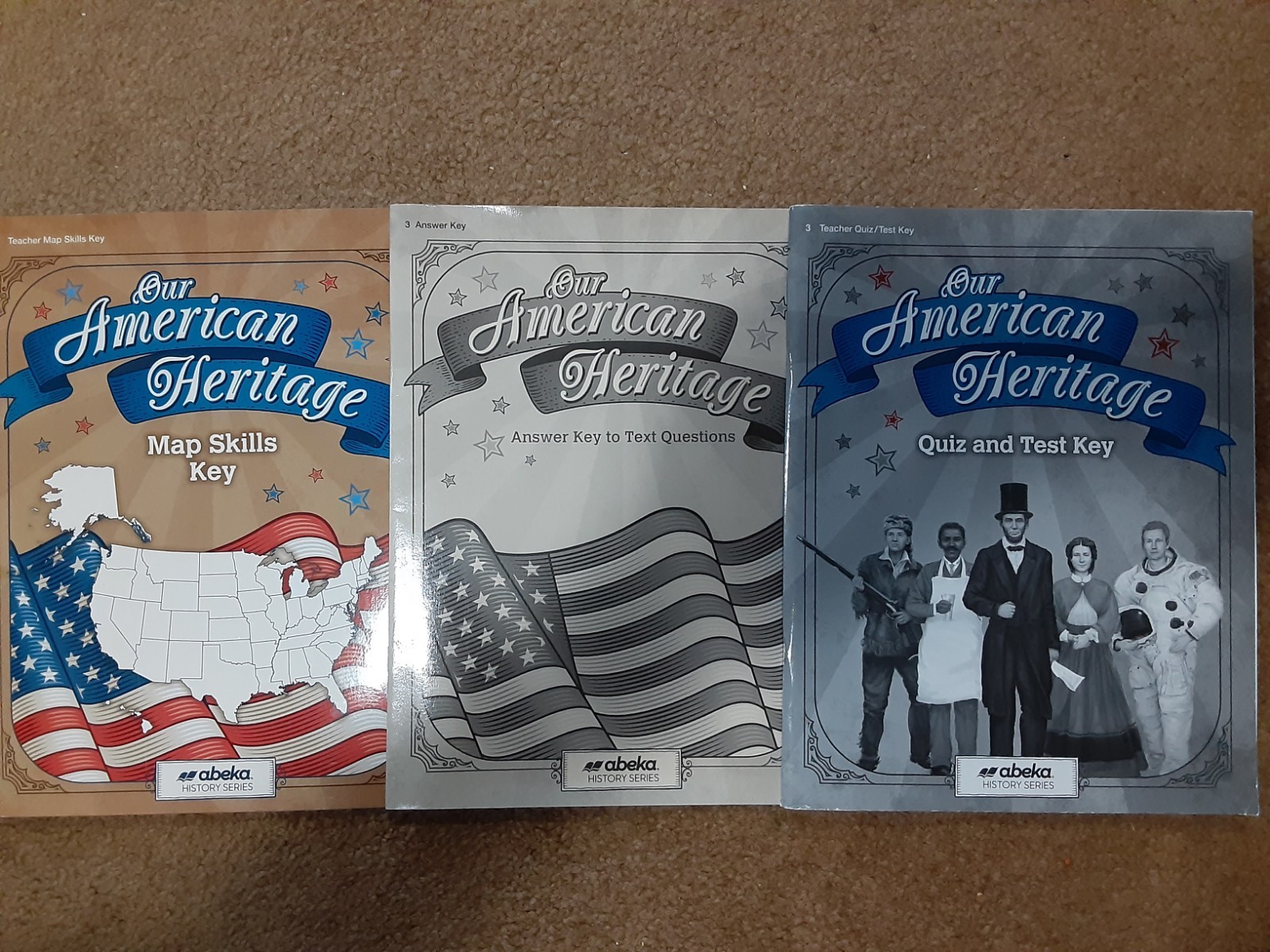 Abeka 3 Our American Heritage Map Skills Key Answer Key Teacher Quiz 3 books