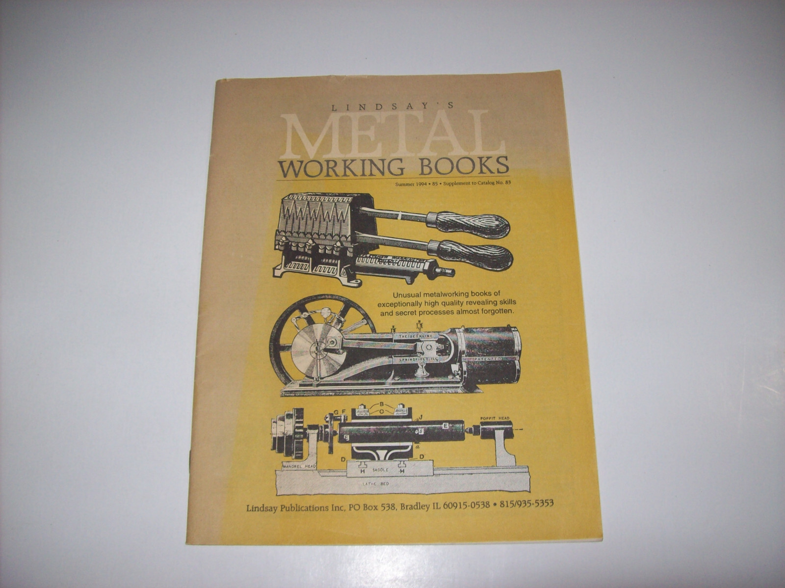 Lindsay’s Metal Working Books, Summer 1994 Supplement to Catalog No 83