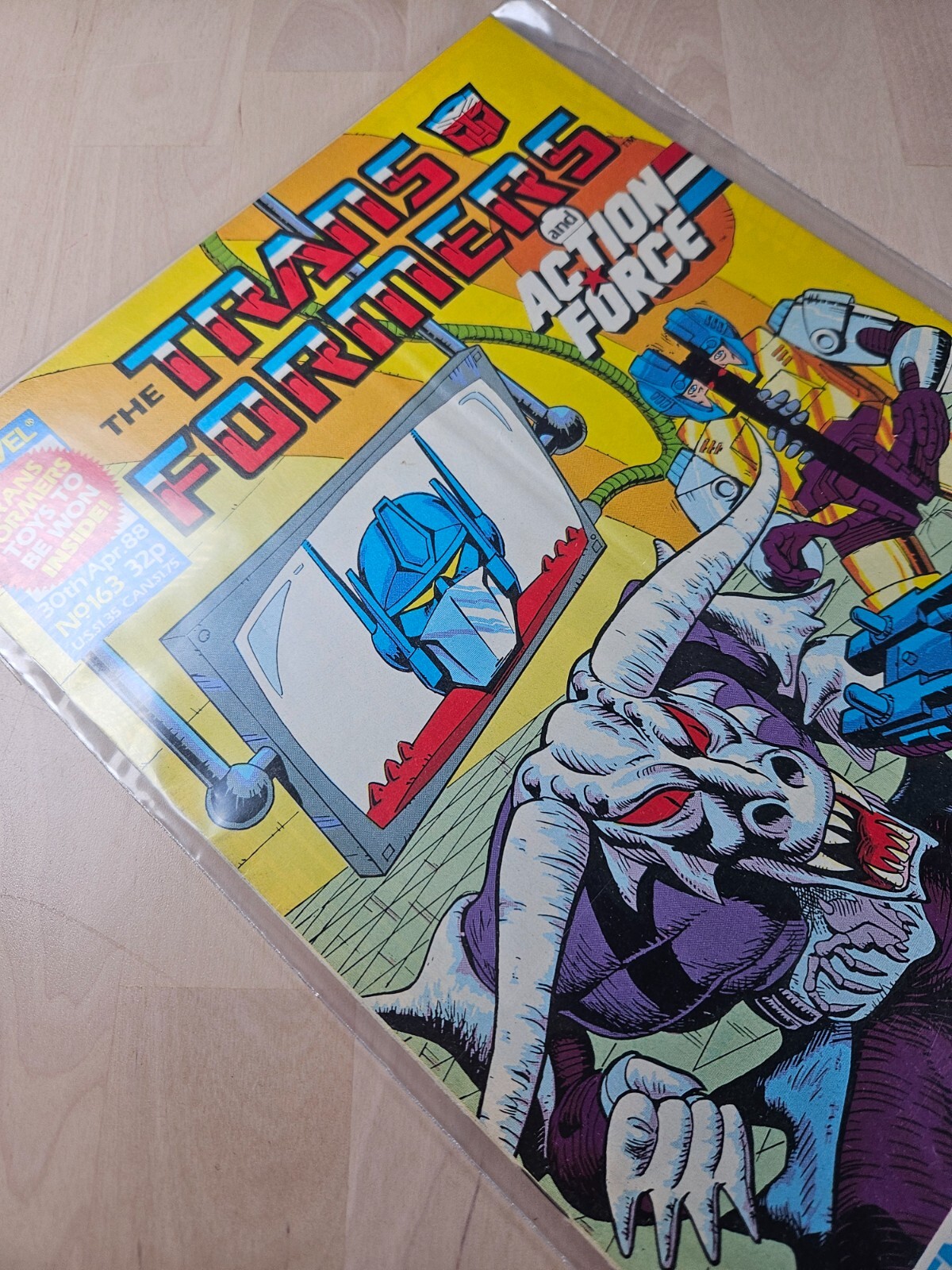 Transformers Issue 163 UK Edition April 1988 Marvel Comics Sleeved