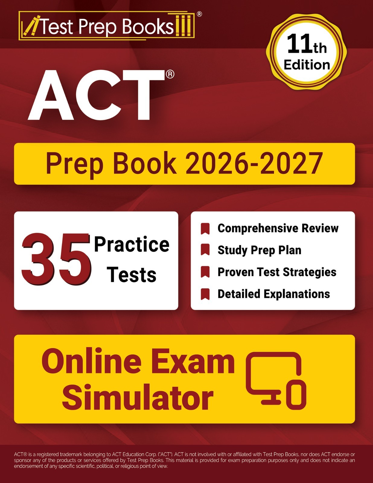 ACT Prep Book 2026-2027: 35 Full-Length Practice Exams + ACT Study Guide