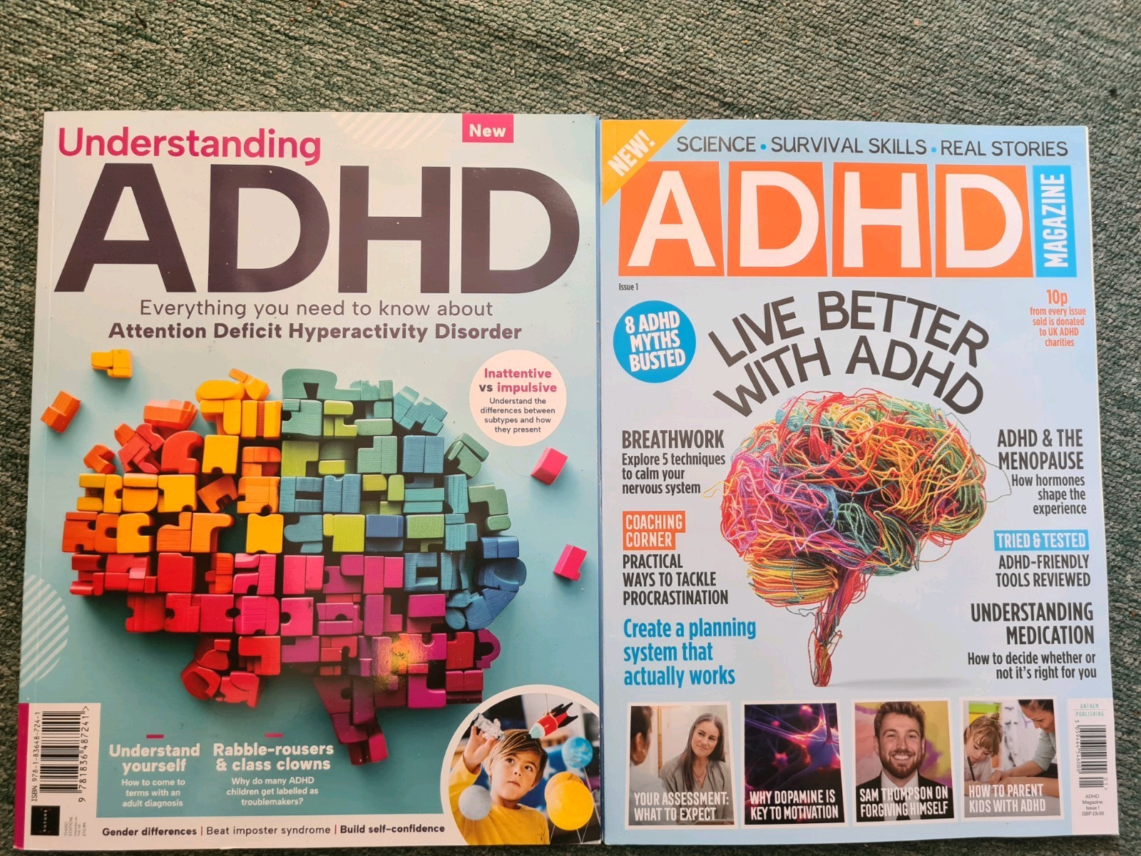 2 x ADHD magazines Understanding ADHD + Live Better with ADHD Brand New